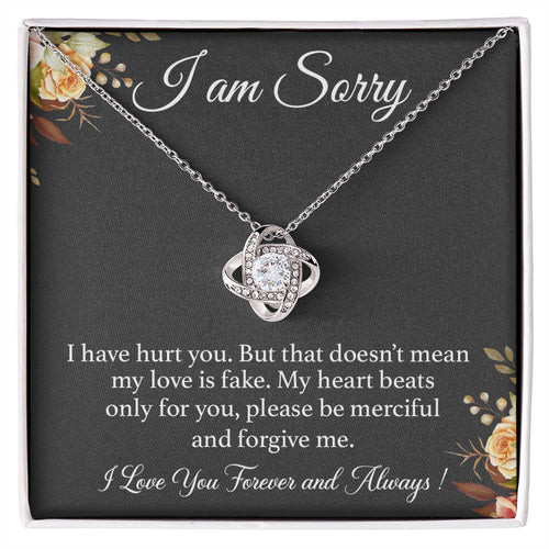 I'm Sorry Necklace Gift for Her, Apology Card for Girlfriend, Forgiveness Gift