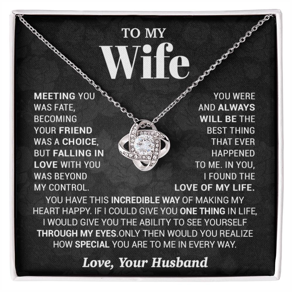 To My Wife Necklace, Meeting You Was Fate Love, Your Husband, Best Necklace