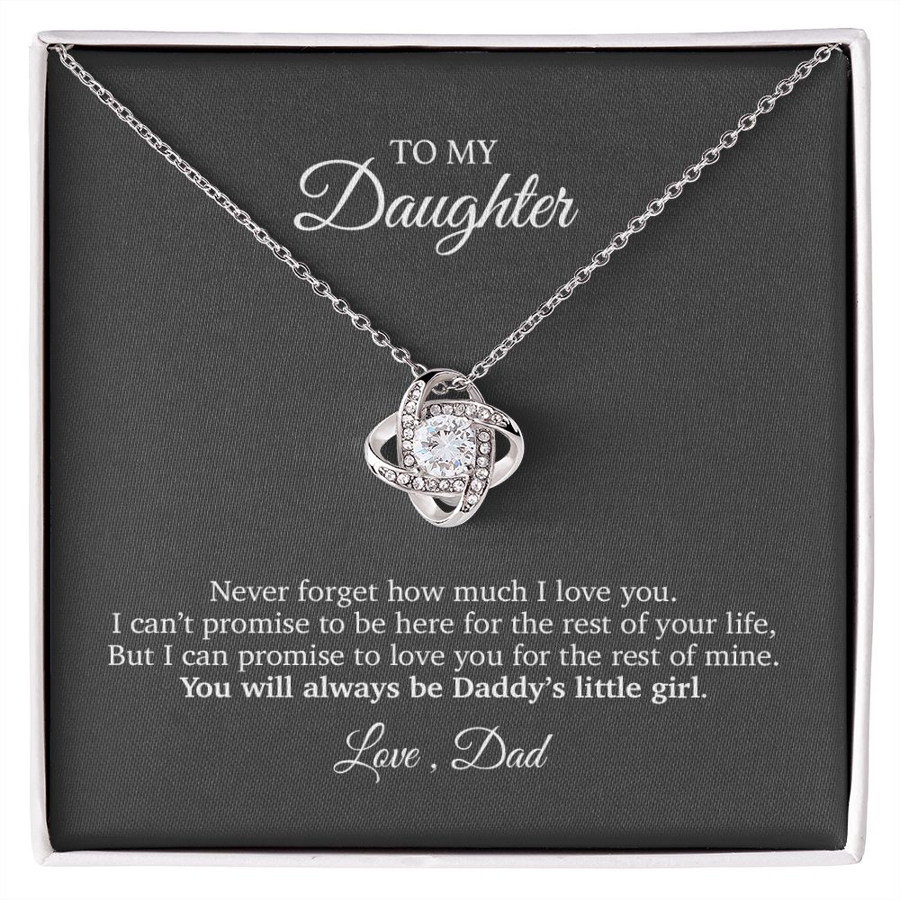 To My Daughter Heart Pendant Necklace - Daddy's Little Girl