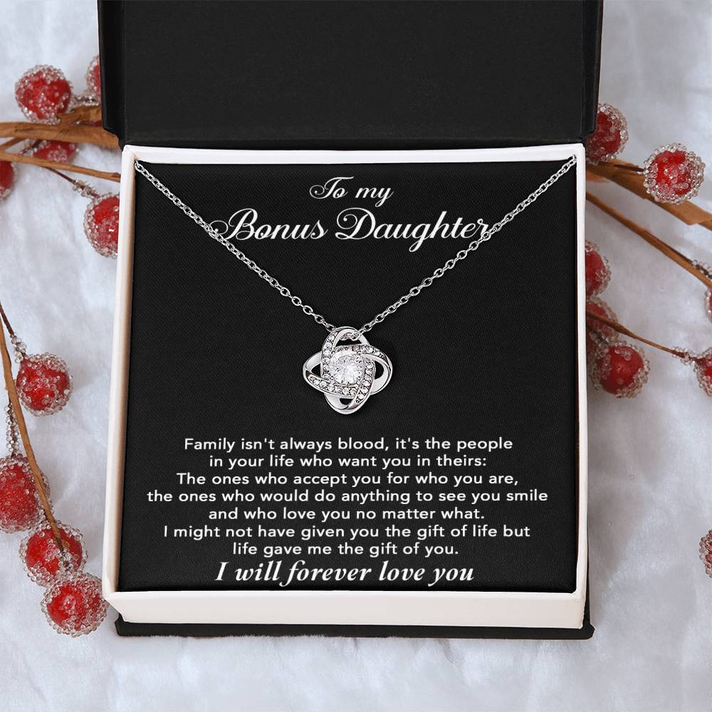 To My Bonus Daughter Necklace, Gift for Bonus Daughter, Step Daughter Birthday