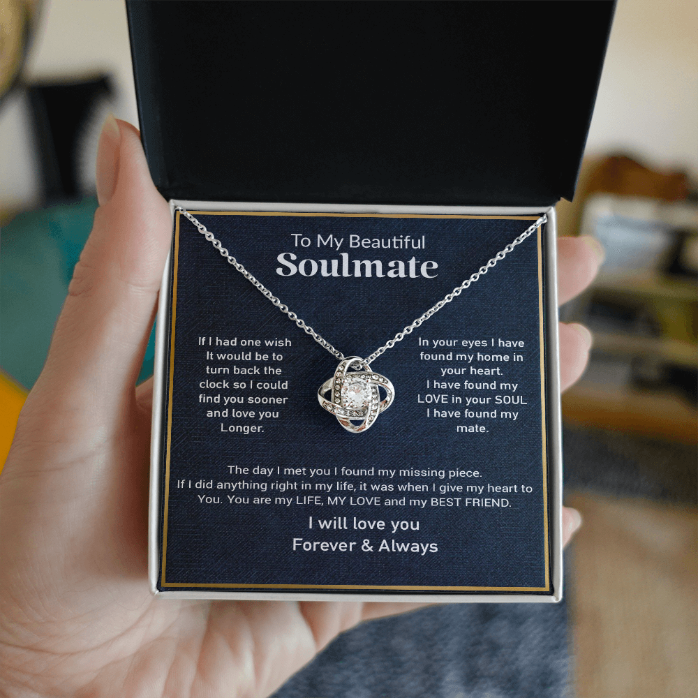 To My Soulmate Necklace, Gift For Her, Gift For Soulmate, Birthday Gift