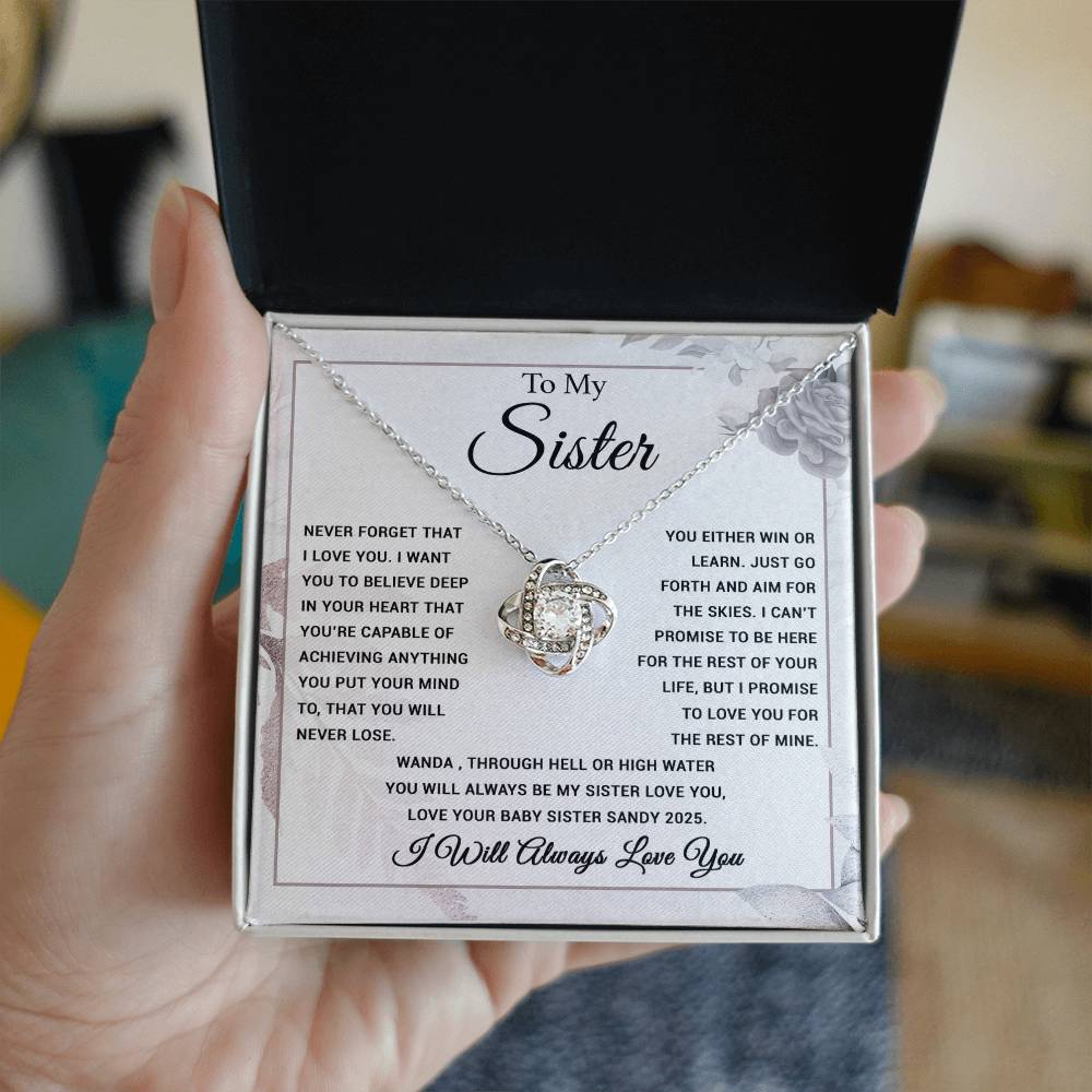 To My Sister Necklace, Birthday Gift For Sister from Brother, Brother to Sister 23_1