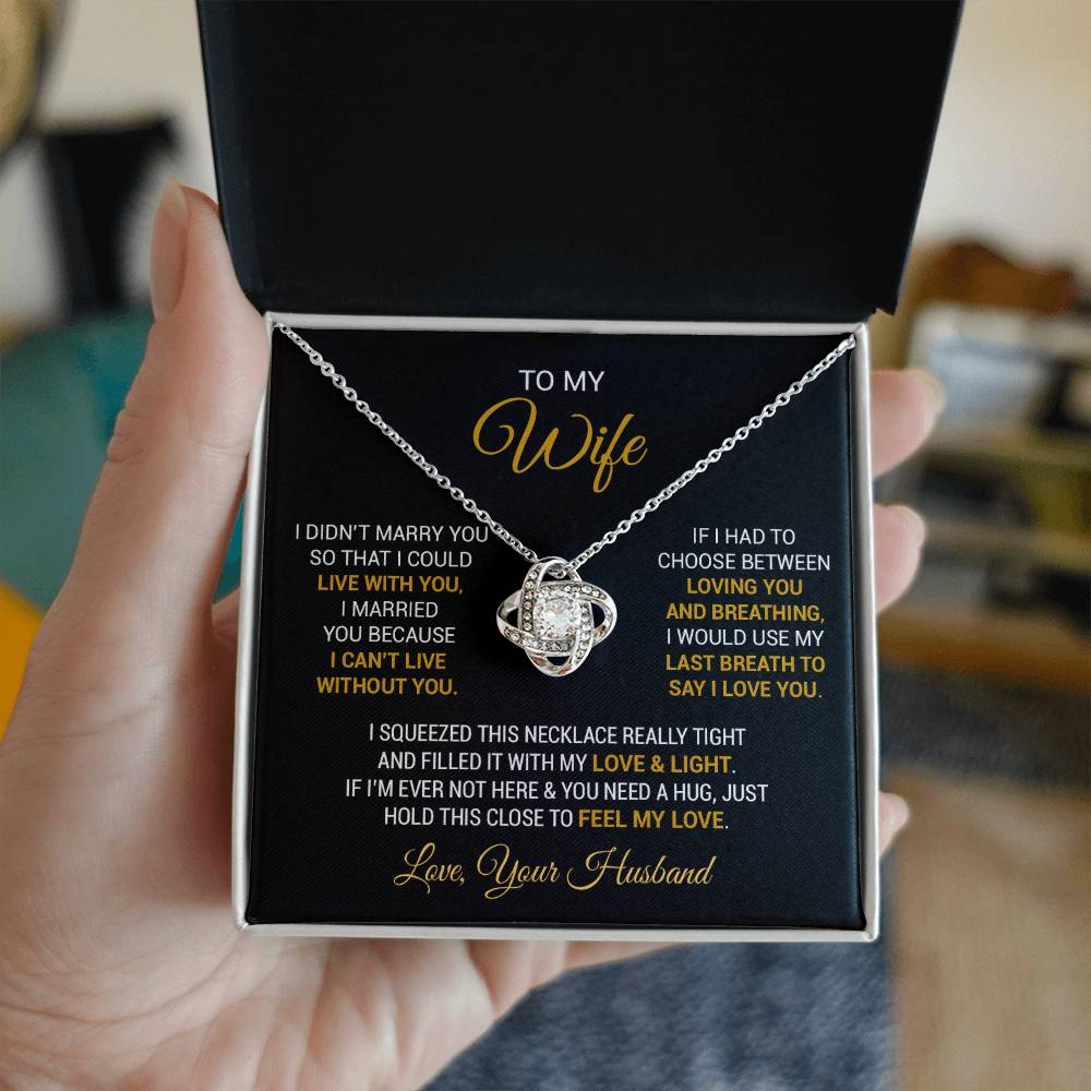 To My Wife Necklace, Wife Gift From Husband, Wife Husband Necklace, Mother Day
