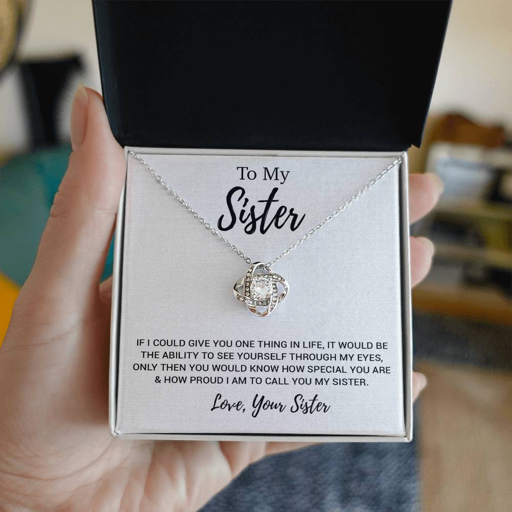 To My Sister Necklace, Brother to Sister, Birthday gift For Sister from Brother