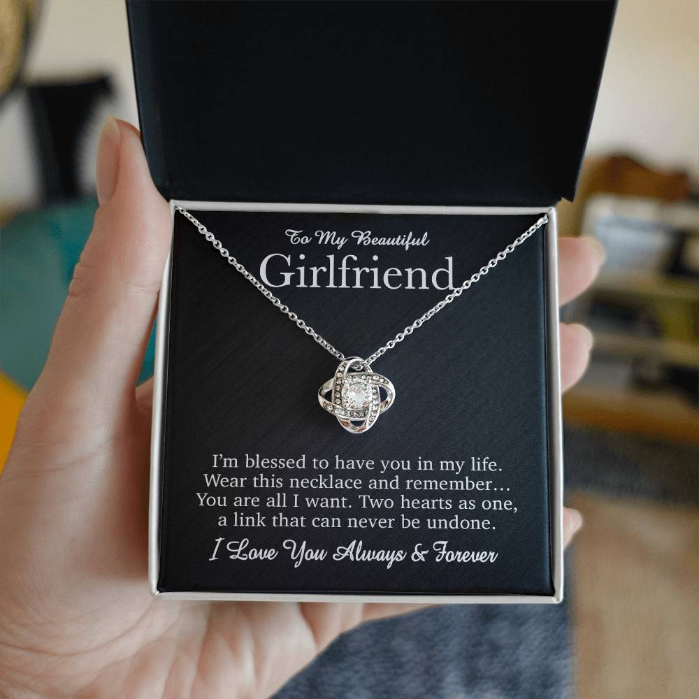 To My Girlfriend Necklace, Valentines Day Gift, Girlfriend Gifts, Girlfriend