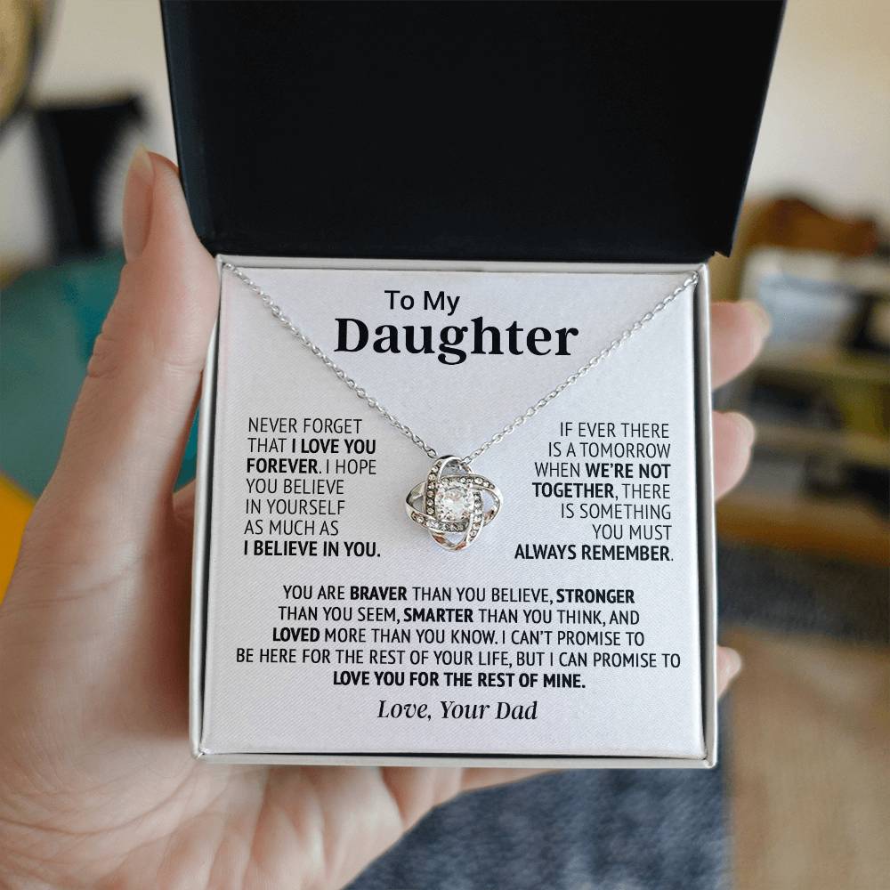 To My Daughter Necklace, Pendant Gift from Dad, Daughter Birthday Holiday Christmas Gift 26_8