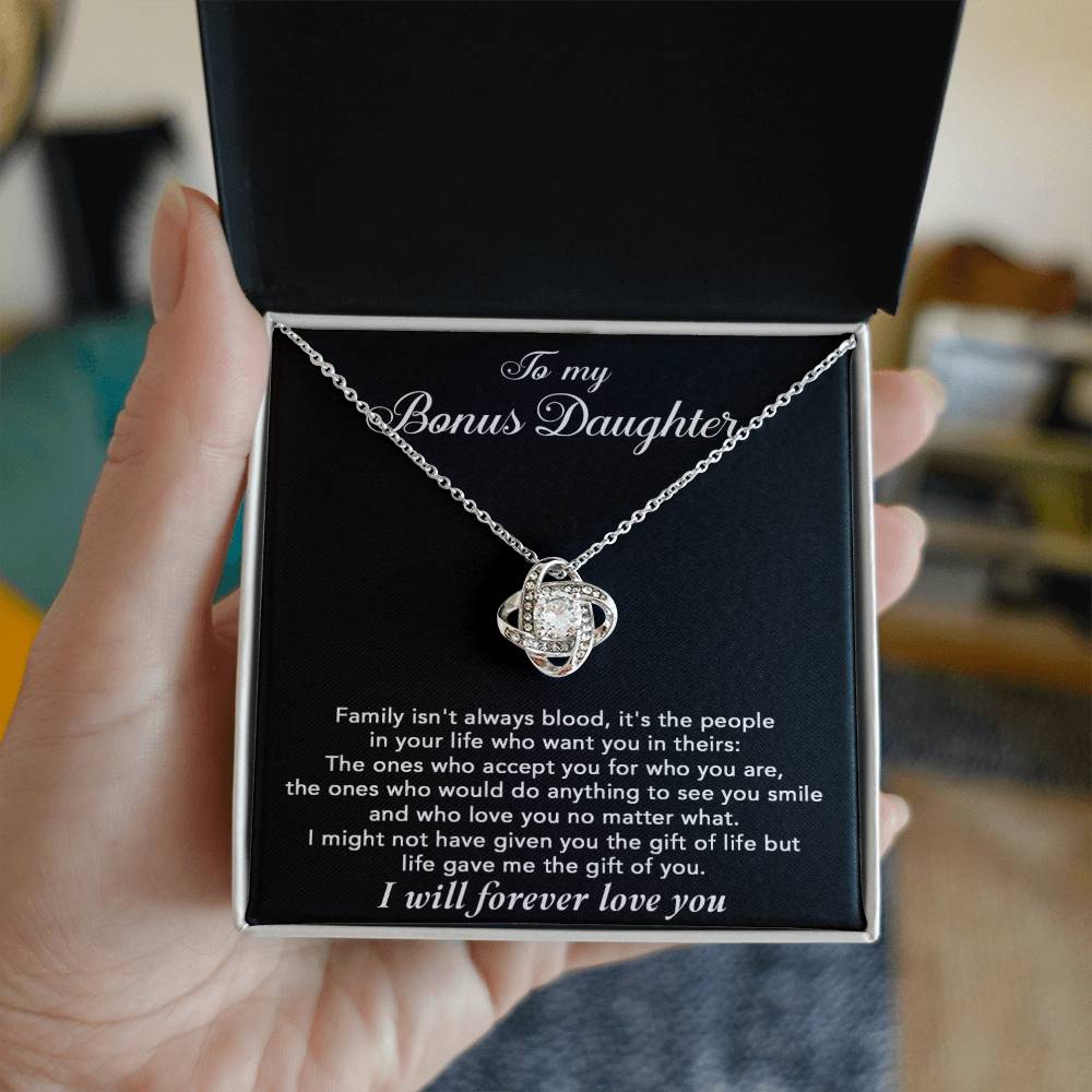 To My Bonus Daughter Necklace, Gift for Bonus Daughter, Step Daughter Birthday
