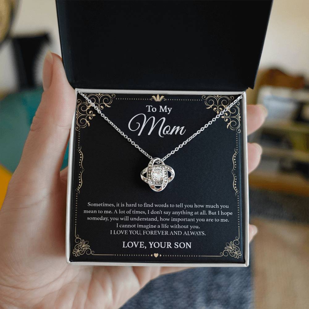 To My Mom Necklace, Gift From Son For Birthday, Mother's Day Gift