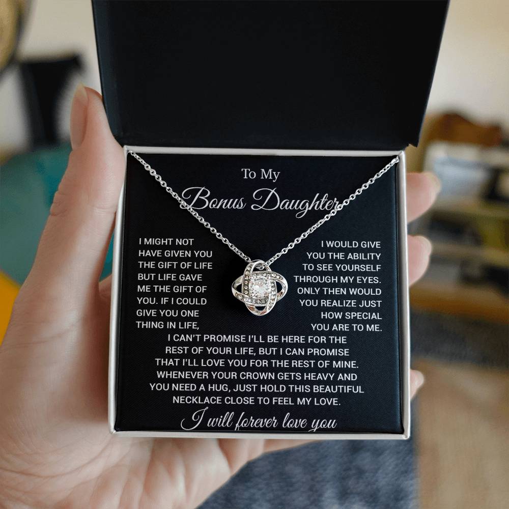 To My Bonus Daughter Necklace, Gift for Bonus Daughter, Step Daughter Birthday