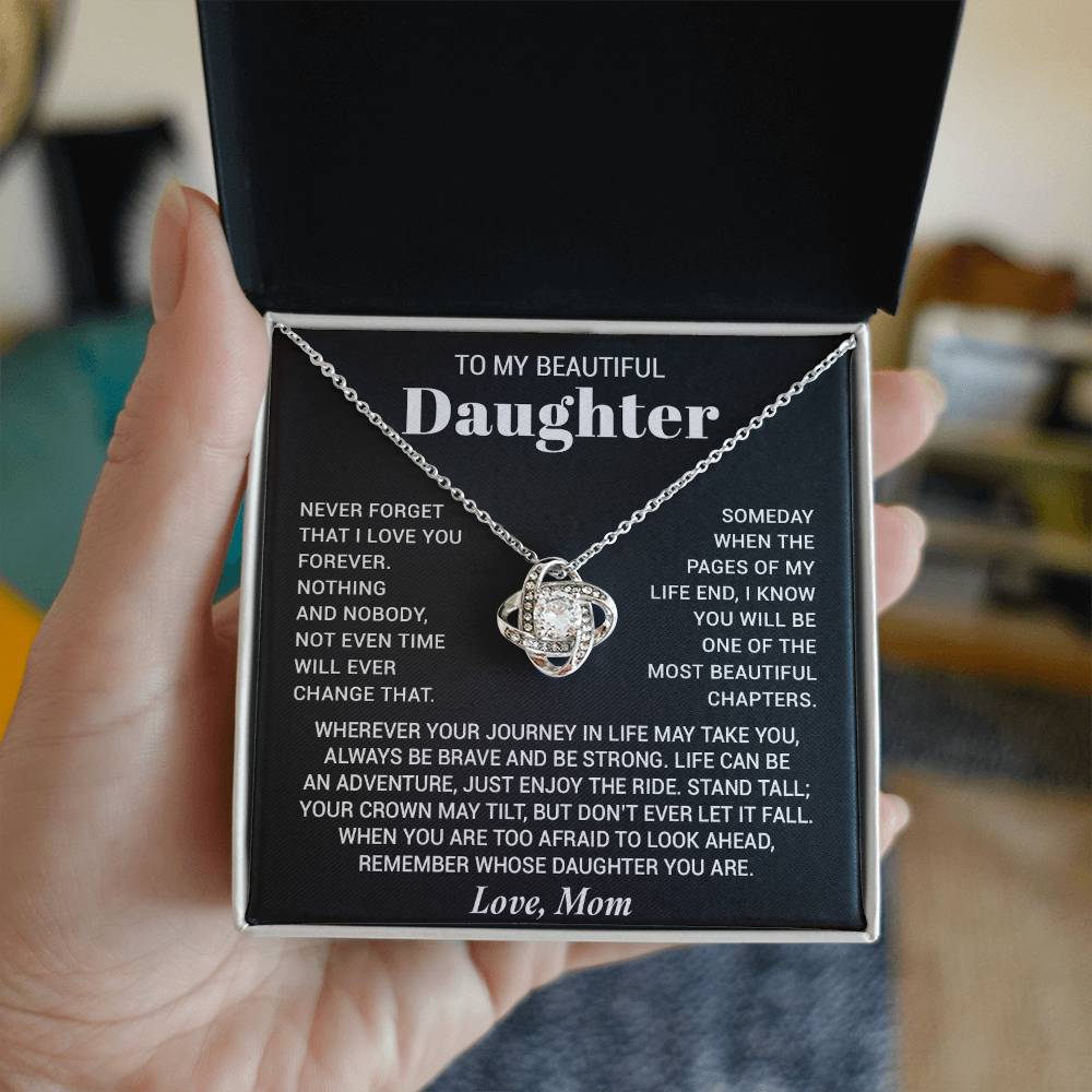 To My Daughter Necklace, Birthday Gift For Daughter From Mom, Xmas Gifts for Her