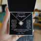 To My Daughter Necklace, Gift for Daughter from Dad, Father Daughter Necklace 26_2_Black