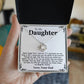 To My Daughter Necklace - Never Forget That I Love You - Love Your Dad Gift