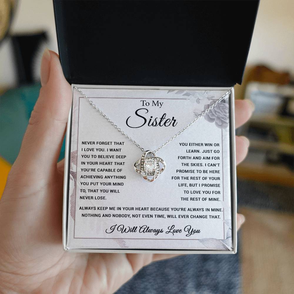 To My Sister Necklace, Brother to Sister, Birthday gift For Sister from Brother