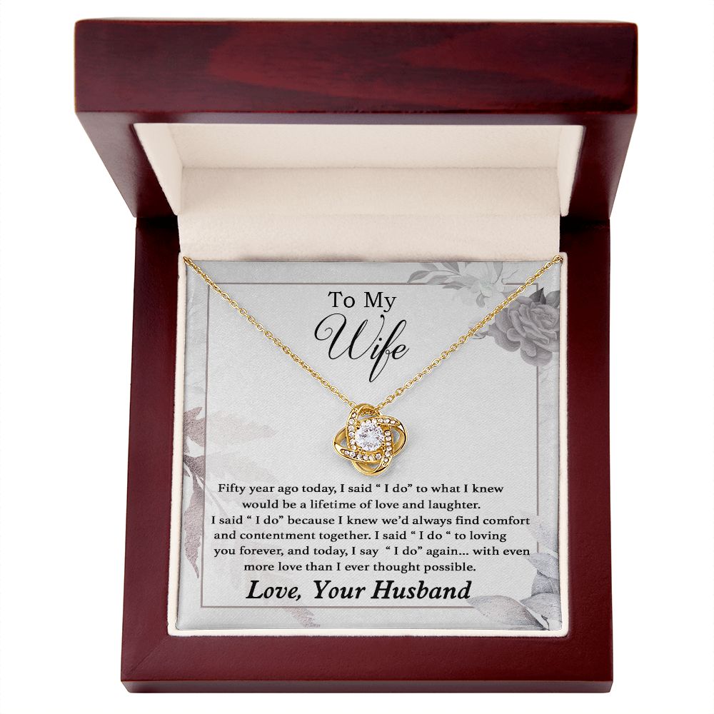 To My Wife Necklace Romantic 50 Years 50th Wedding Anniversary Gift