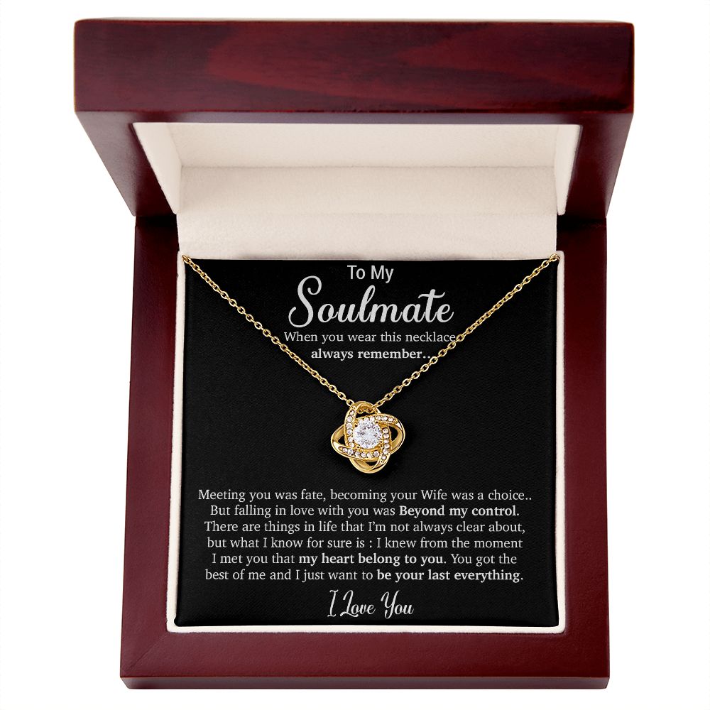 To My Soulmate Necklace, Anniversary Gift, Sentimental Gift, Soulmate Jewelry
