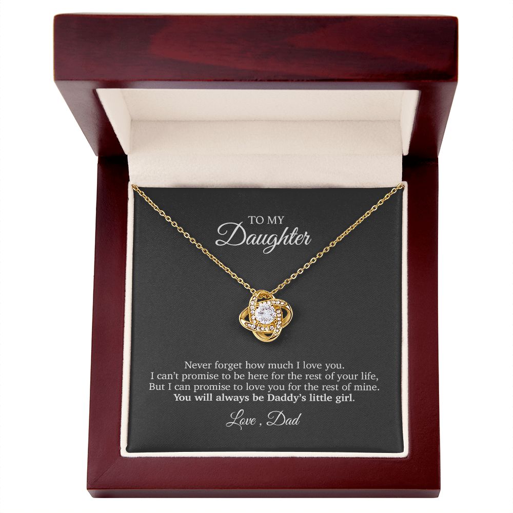 To My Daughter Heart Pendant Necklace - Daddy's Little Girl