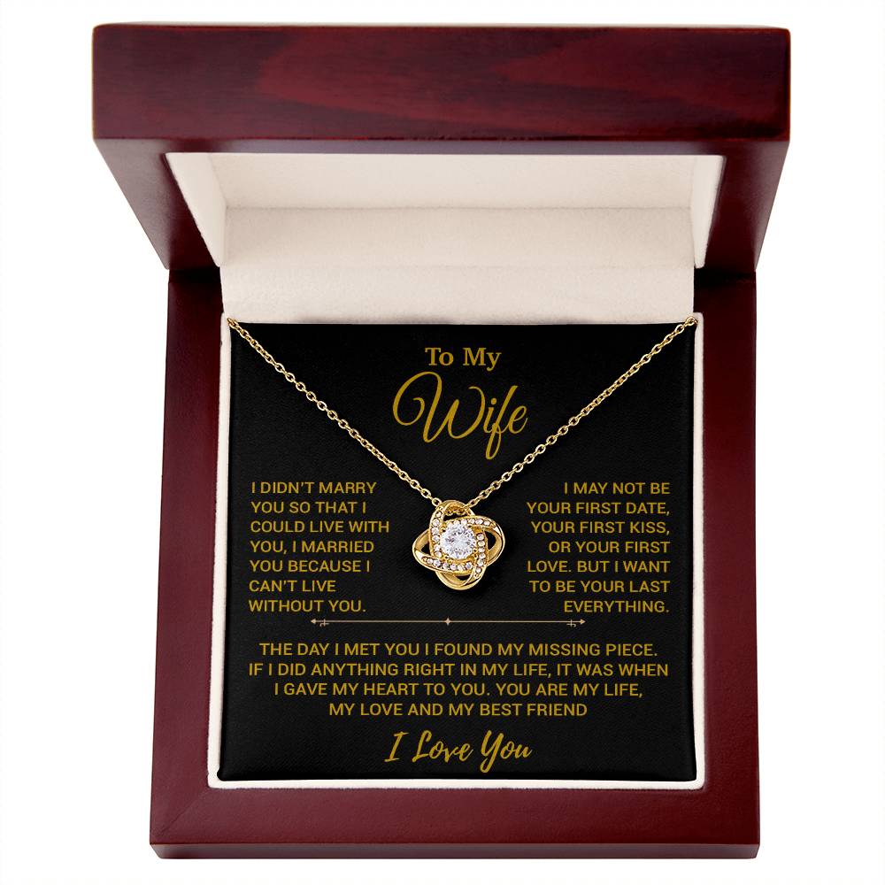 To My Wife Necklace, Christmas Gifts For Women, Anniversary Gift For Wife 16_11_Gold