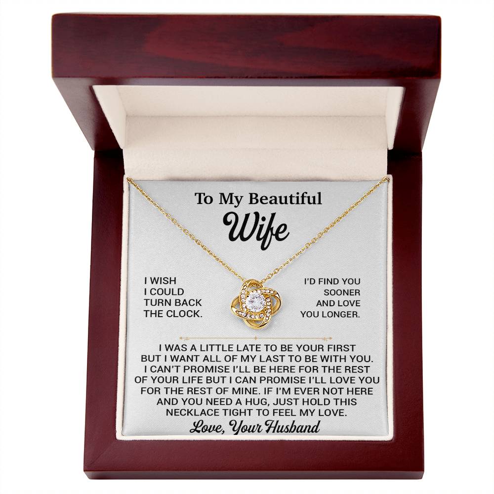 To My Beautiful Wife Necklace, Gift From Husband, Anniversary Gifts For Wife