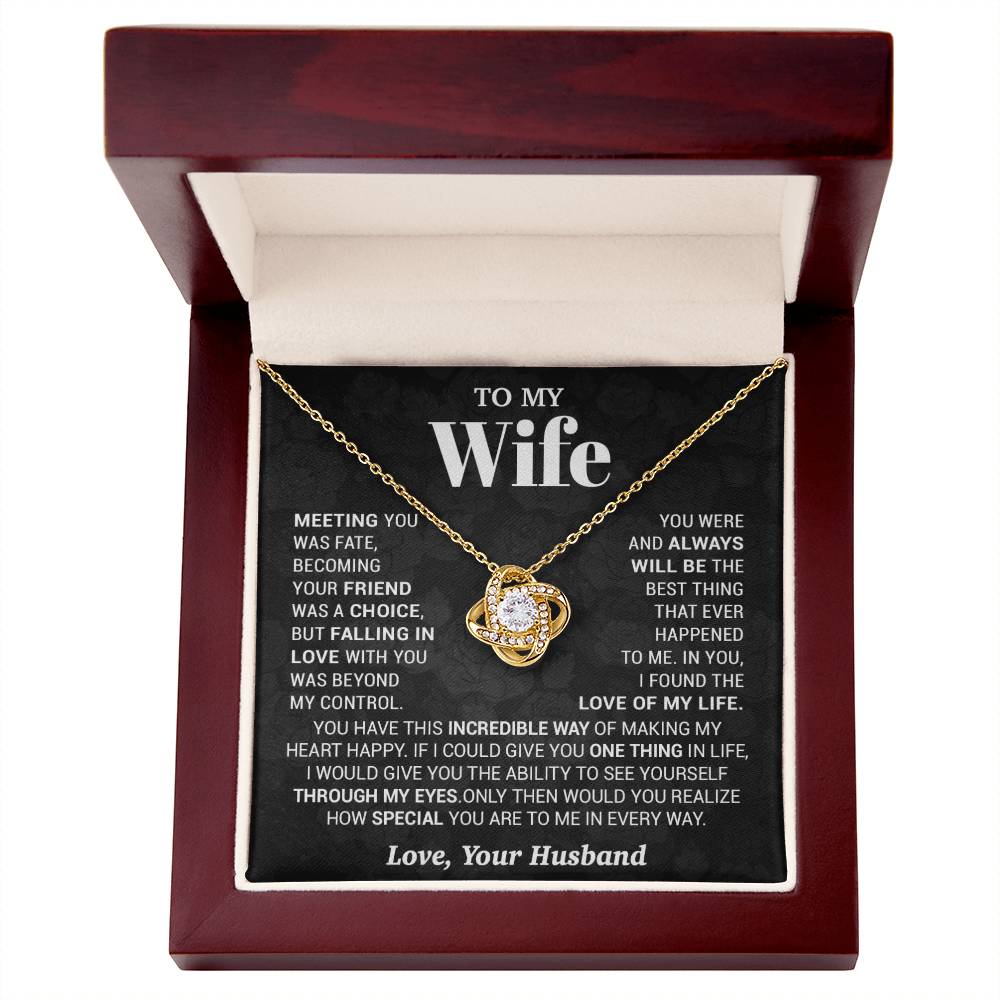 To My Wife Necklace, Meeting You Was Fate Love, Your Husband, Best Necklace