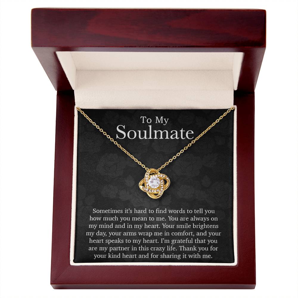 To My Soulmate Necklace, Gift for My Soulmate, Birthday Gift for Her
