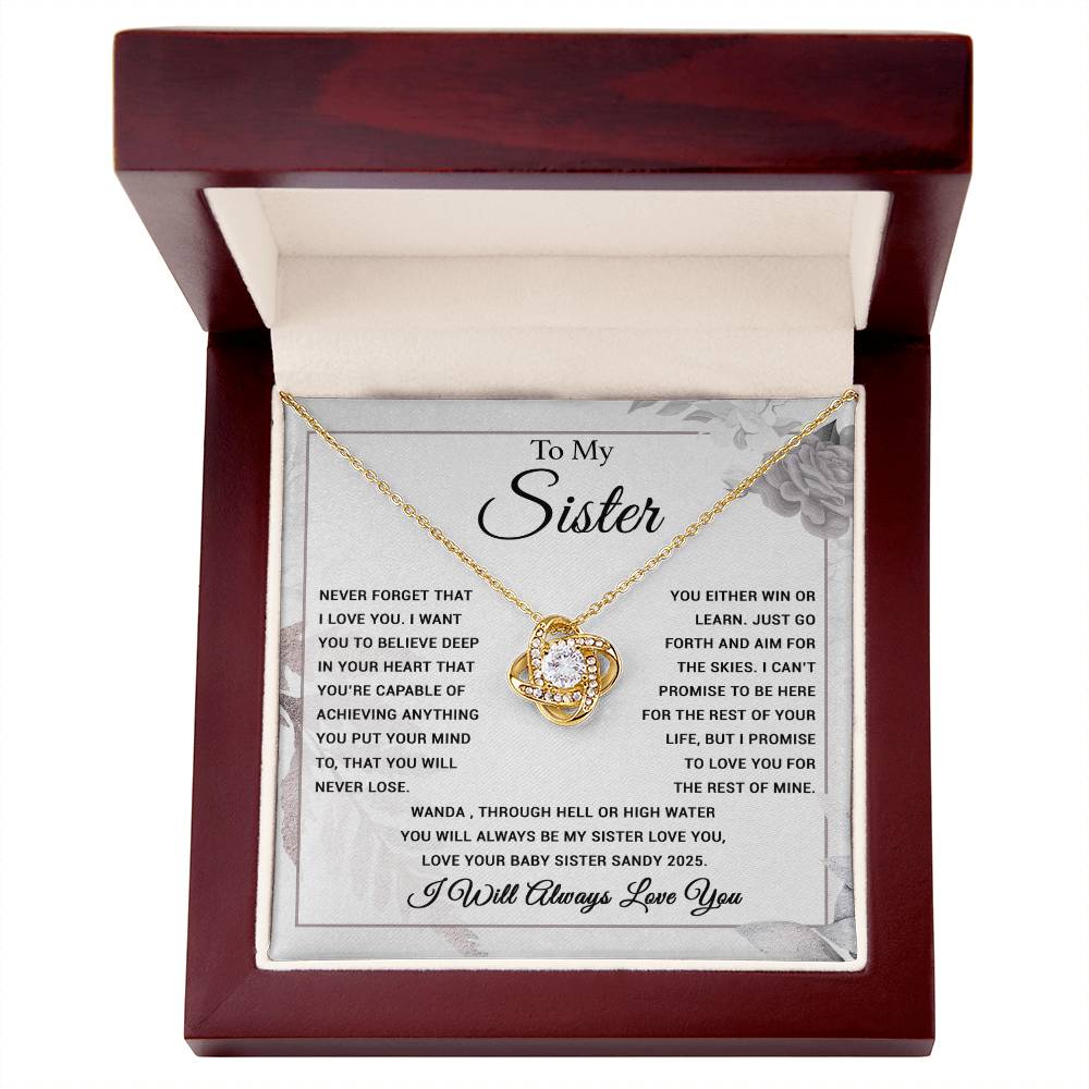 To My Sister Necklace, Birthday Gift For Sister from Brother, Brother to Sister 23_1