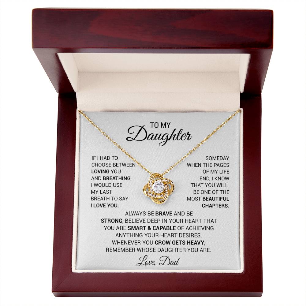 To My Daughter Necklace, Birthday Gifts For Daughter, Father Daughter Necklace