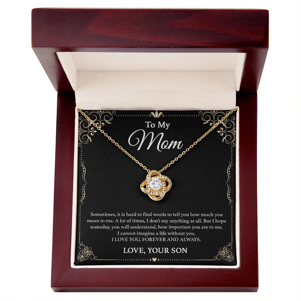 To My Mom Necklace, Gift From Son For Birthday, Mother's Day Gift