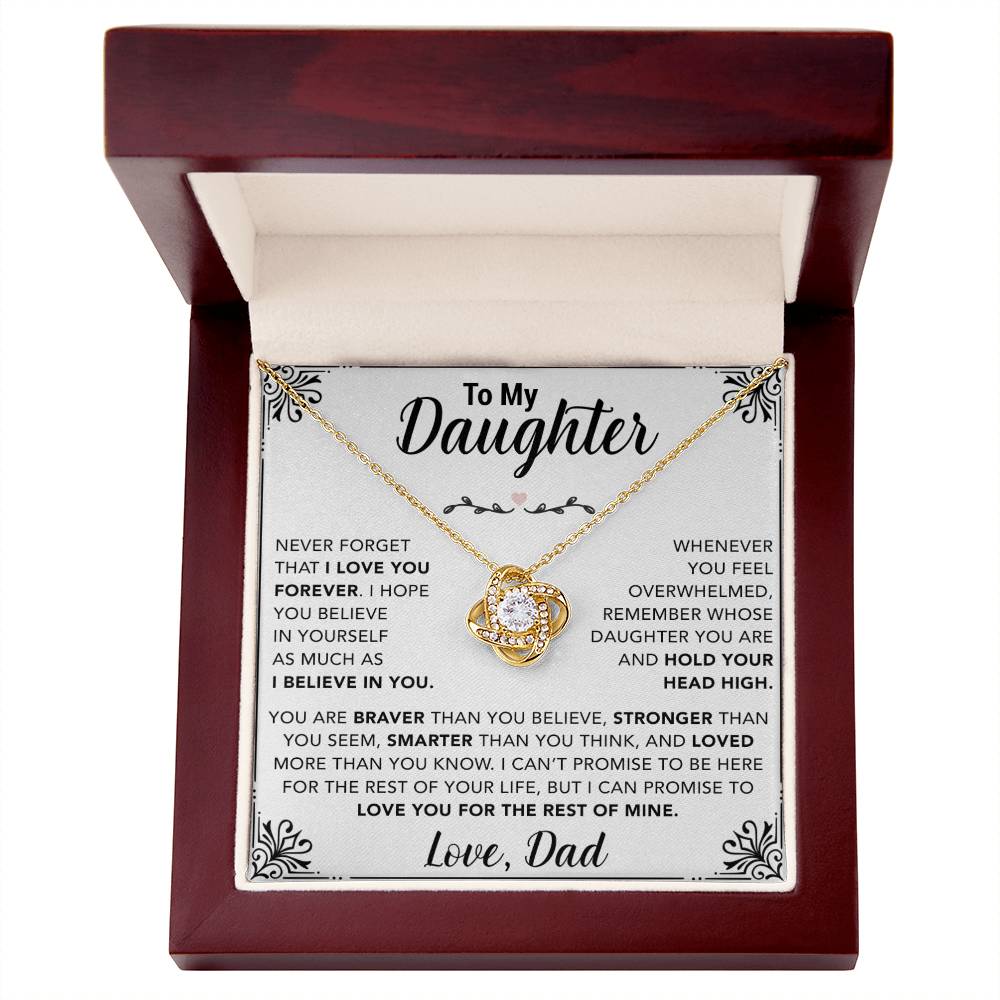 To My Daughter Necklace, Gift for Daughter from Dad, Father Daughter Necklace 30_11