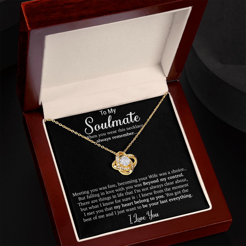 To My Soulmate Necklace, Anniversary Gift, Sentimental Gift, Soulmate Jewelry