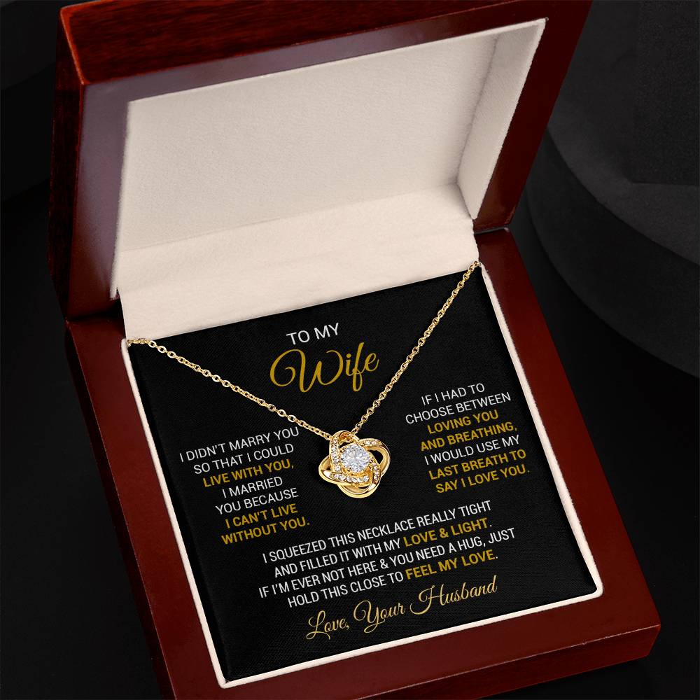 To My Wife Necklace, Wife Gift From Husband, Wife Husband Necklace, Mother Day