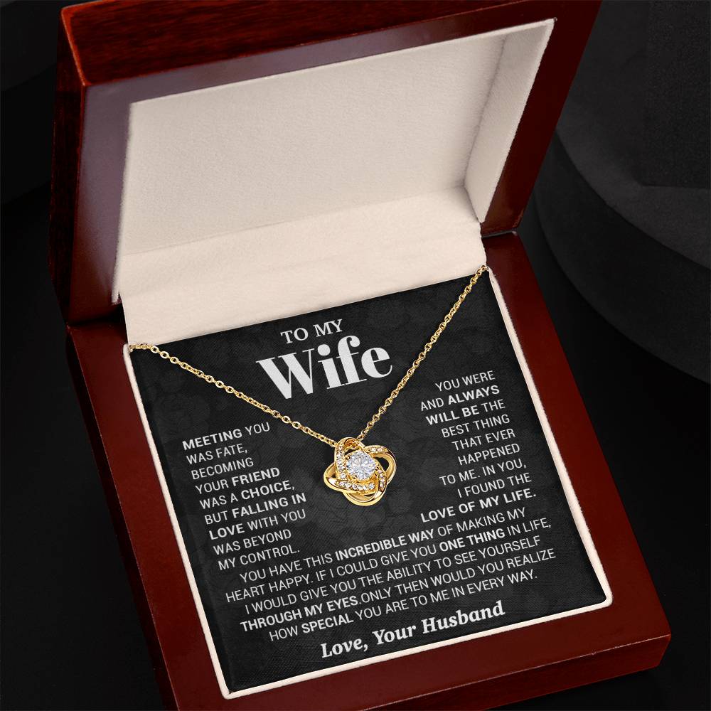 To My Wife Necklace, Meeting You Was Fate Love, Your Husband, Best Necklace