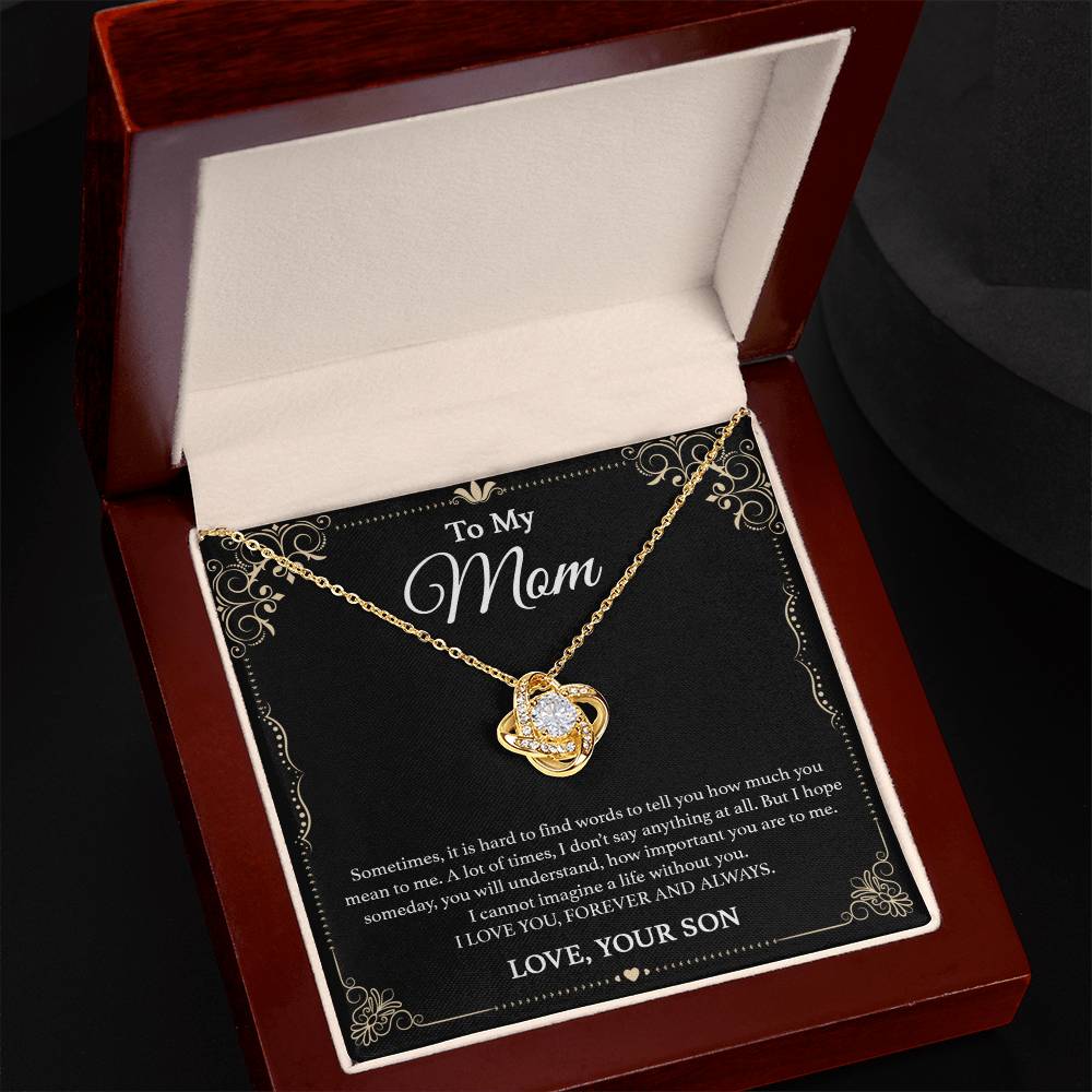 To My Mom Necklace, Gift From Son For Birthday, Mother's Day Gift