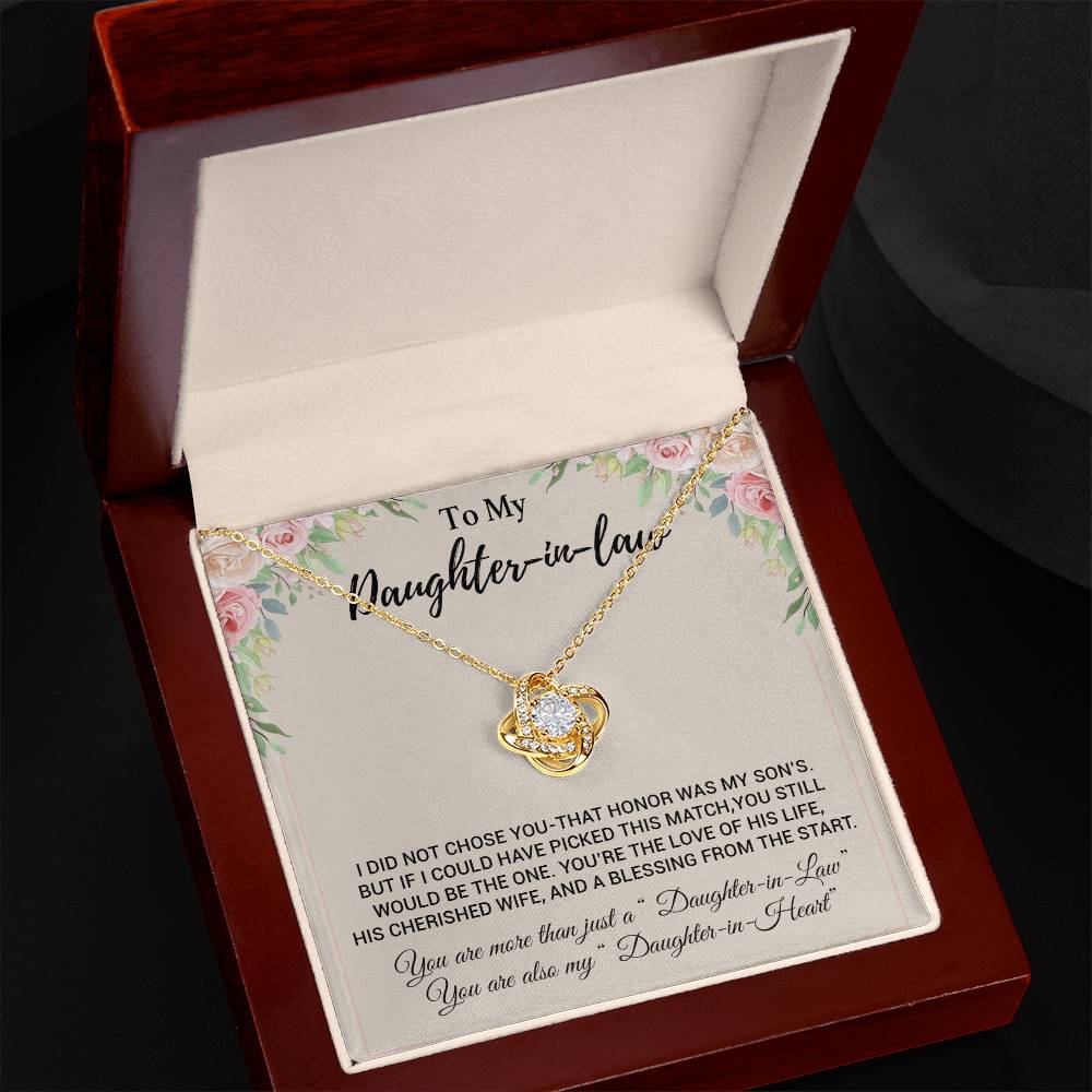 To My Daughter-In-Law Necklace, Gift For Daughter In Law, Daughter In Law Gift