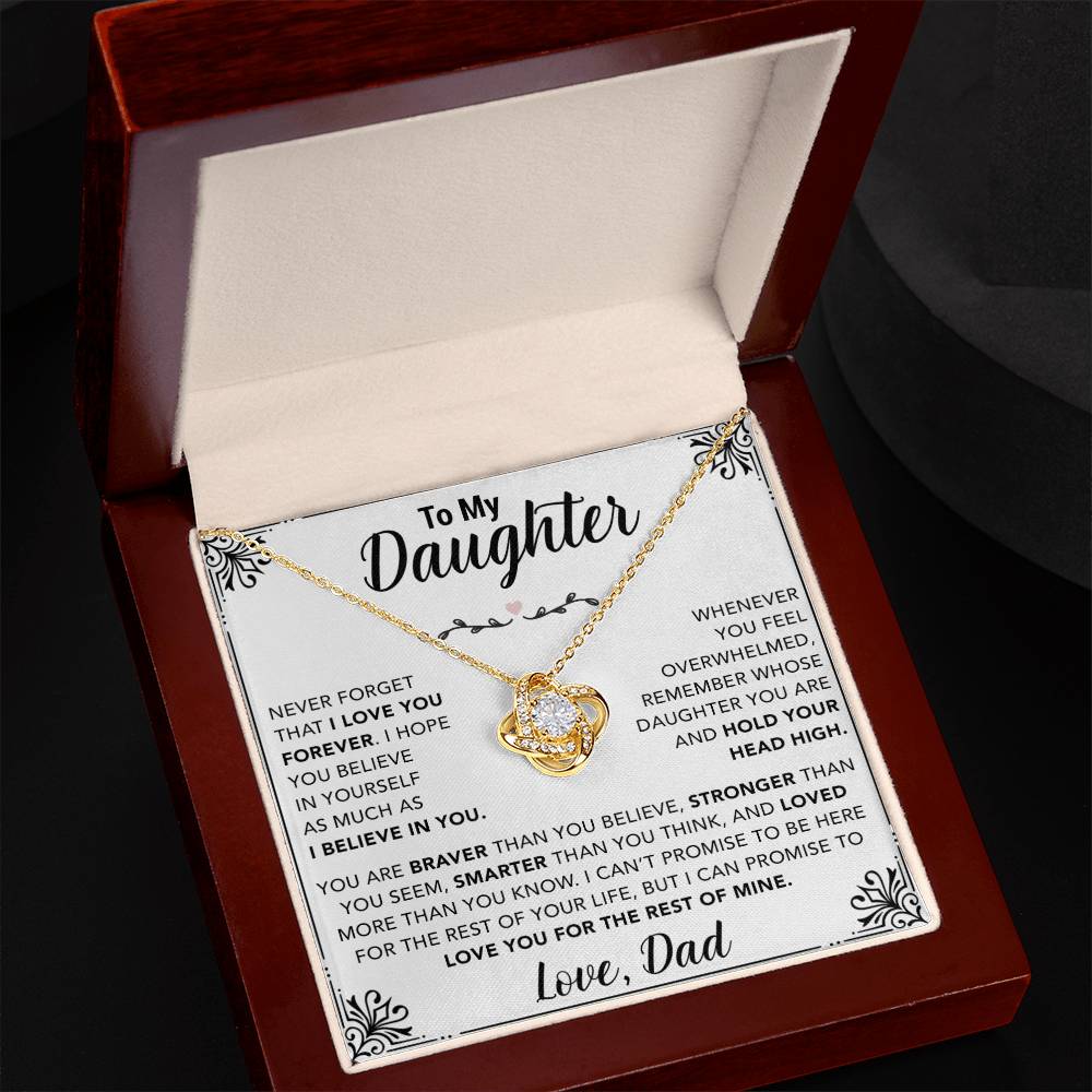 To My Daughter Necklace, Gift for Daughter from Dad, Father Daughter Necklace 30_11