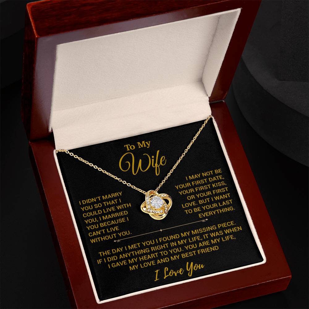 To My Wife Necklace, Christmas Gifts For Women, Anniversary Gift For Wife 16_11_Gold