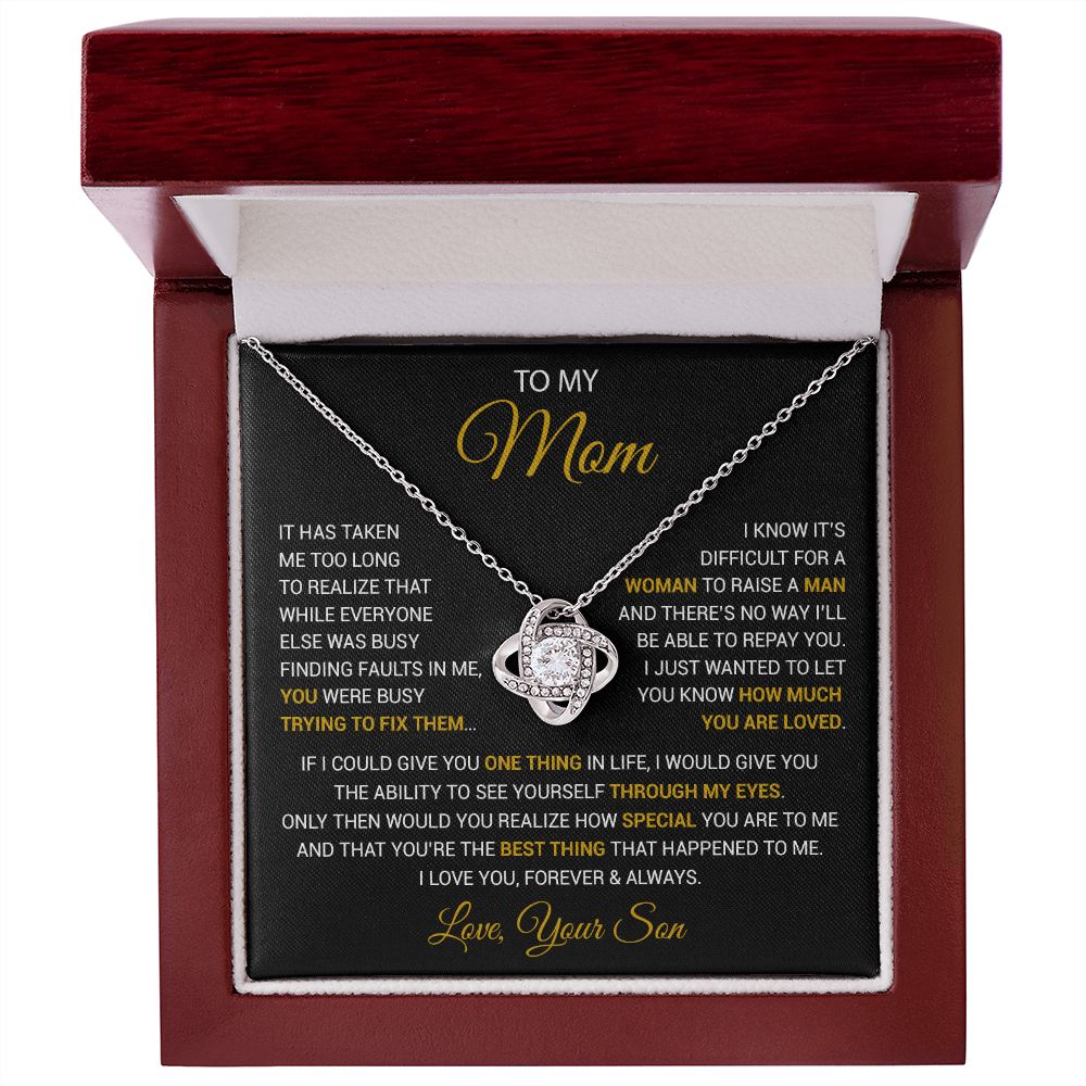 To My Mom Necklace, Mama, Gift From Son For Birthday, Mother 's Day Gift