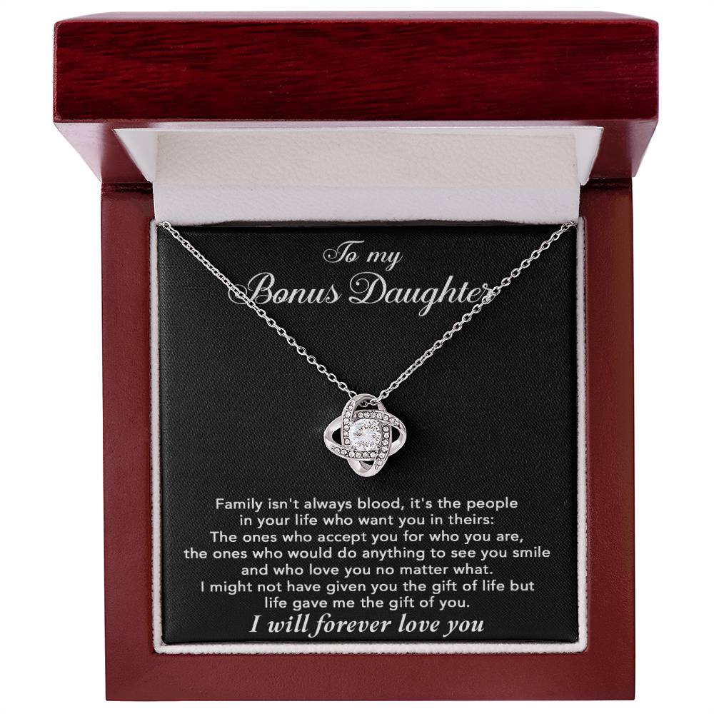 To My Bonus Daughter Necklace, Gift for Bonus Daughter, Step Daughter Birthday