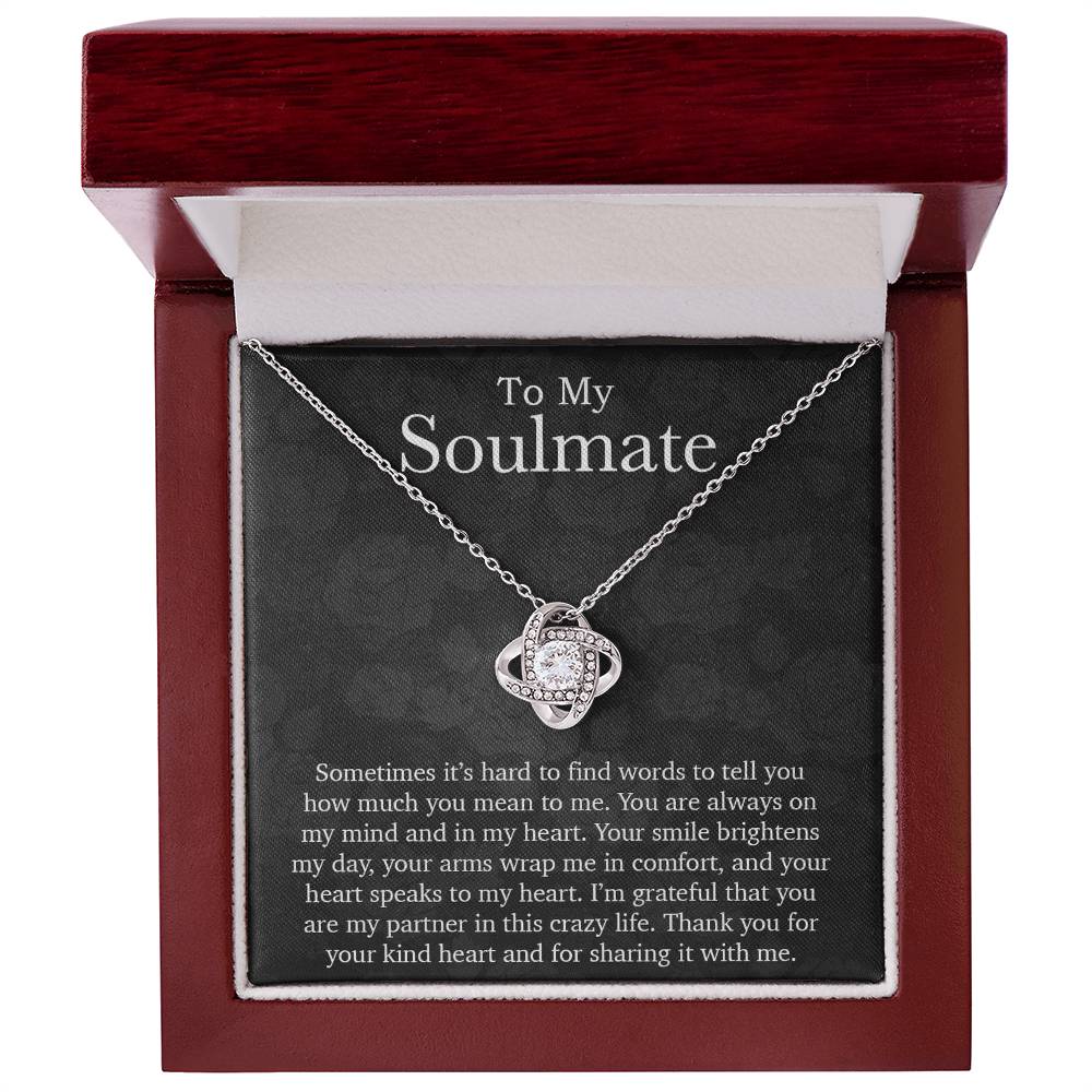 To My Soulmate Necklace, Gift for My Soulmate, Birthday Gift for Her