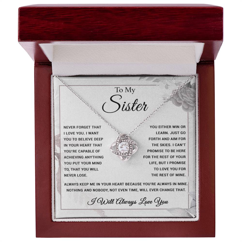 To My Sister Necklace, Brother to Sister, Birthday gift For Sister from Brother
