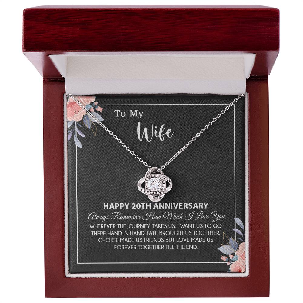 20th Anniversary Gift For Wife Necklace, 20 Year Anniversary, 20th Wedding Gift