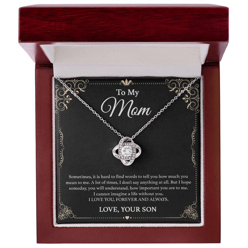 To My Mom Necklace, Gift From Son For Birthday, Mother's Day Gift