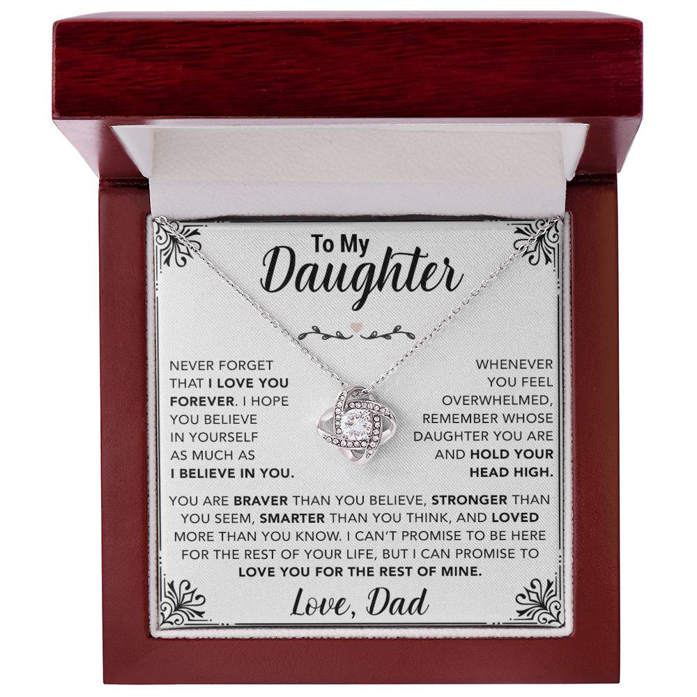To My Daughter Necklace, Gift for Daughter from Dad, Father Daughter Necklace 30_11