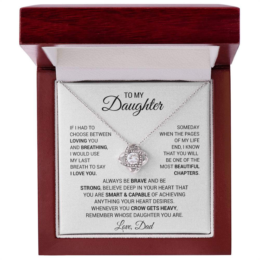 To My Daughter Necklace, Birthday Gifts For Daughter, Father Daughter Necklace