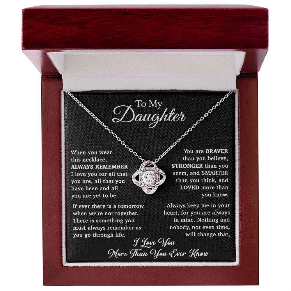 To My Daughter Necklace, Daughter Father Necklace, Daughter Gift From Dad, Mom 15_11_Black