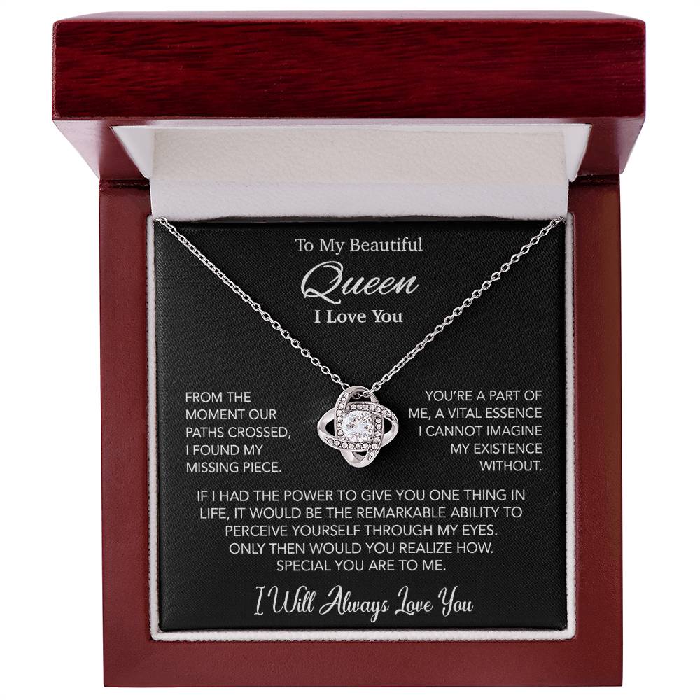 To My Queen Necklace, Anniversary Gift For Wife, Girlfriend Necklace, Birthday Gift For Wife