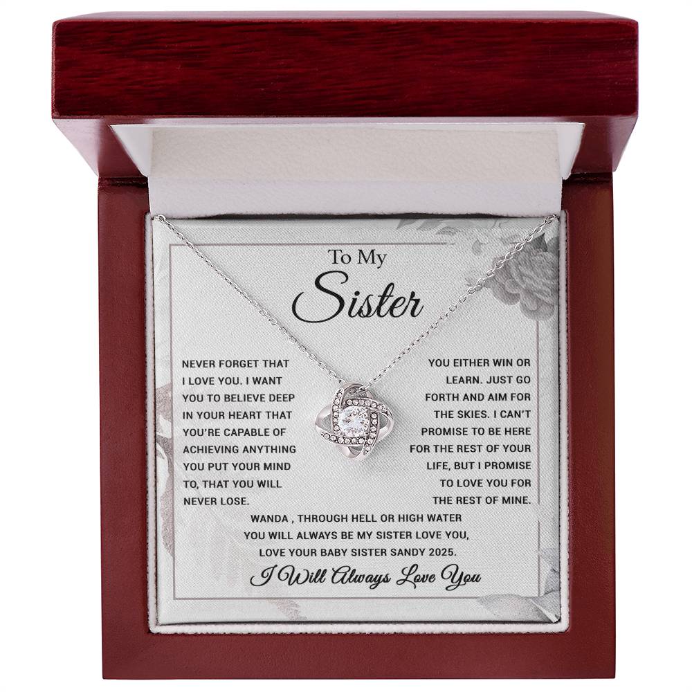 To My Sister Necklace, Birthday Gift For Sister from Brother, Brother to Sister 23_1