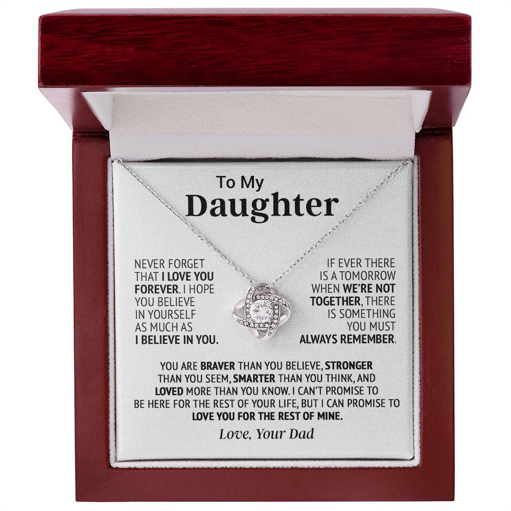 To My Daughter Necklace, Pendant Gift from Dad, Daughter Birthday Holiday Christmas Gift 26_8