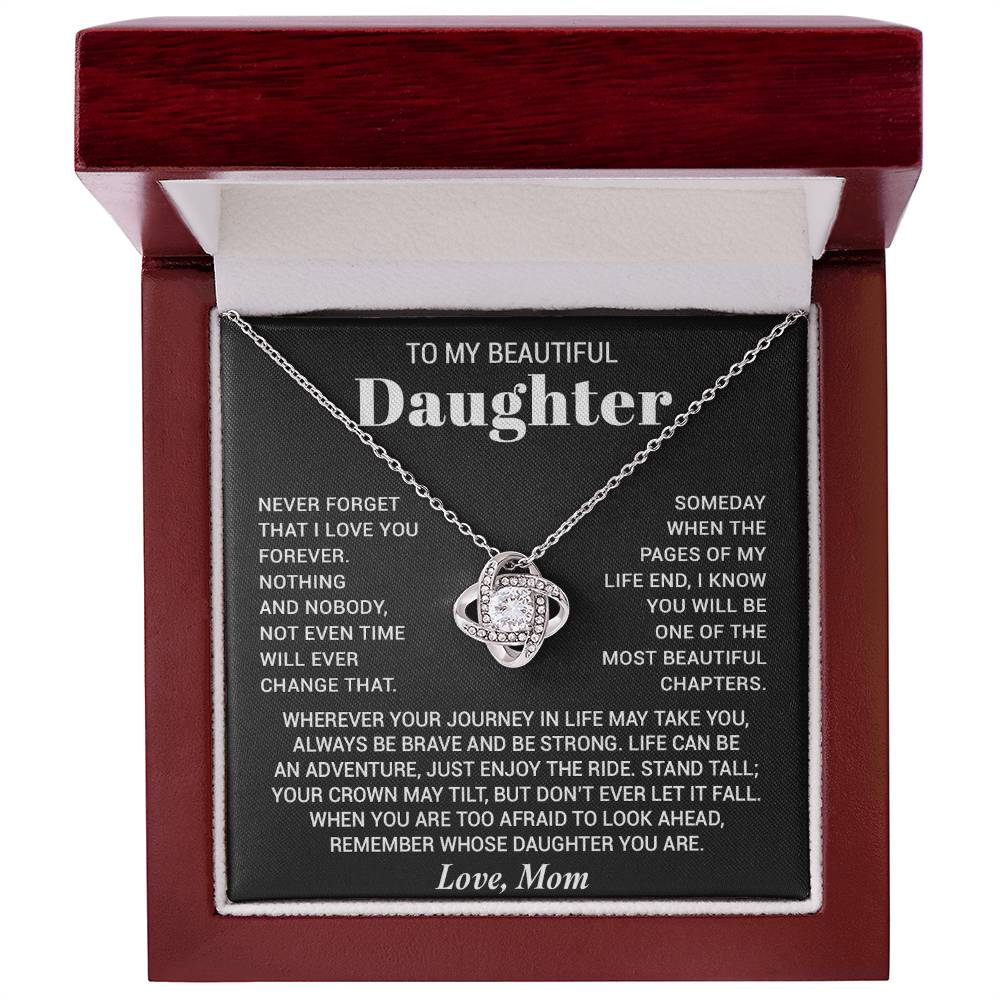 To My Daughter Necklace, Birthday Gift For Daughter From Mom, Xmas Gifts for Her