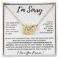 I'm Sorry Gift Apology Gift Necklace For Her, Wife, Girlfriend, Friend, Forgive