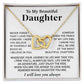 To My Beautiful Daughter Necklace, Sentimental Gift for Daughter From Mom